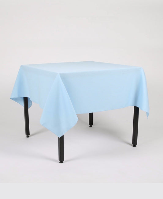 Baby Blue Plain Rectangle Tablecloth - Extra Wide