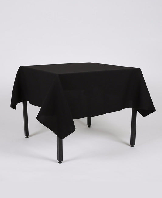 Black Plain Rectangle Tablecloth - Extra Wide