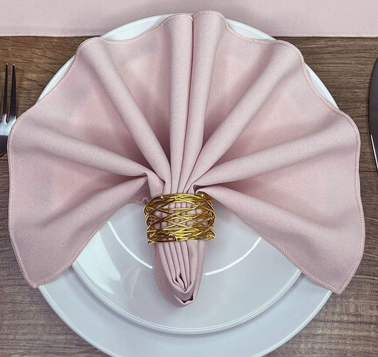 Blush Pink Plain Fabric Napkin