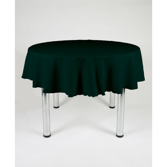 Bottle Green Plain Round Tablecloth - Extra Wide