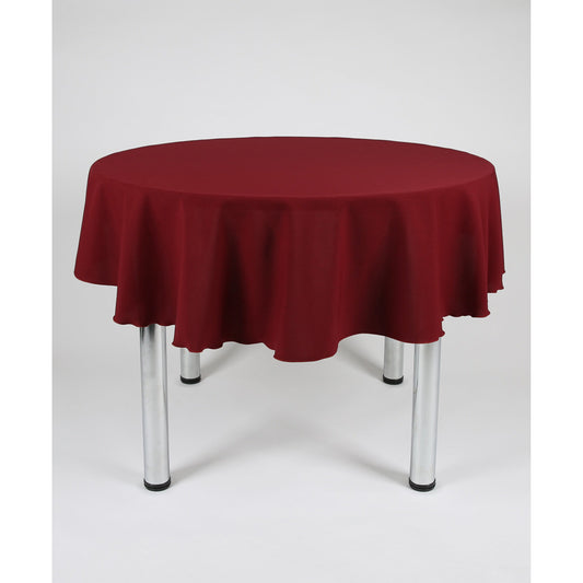 Burgundy Plain Round Tablecloth - Extra Wide