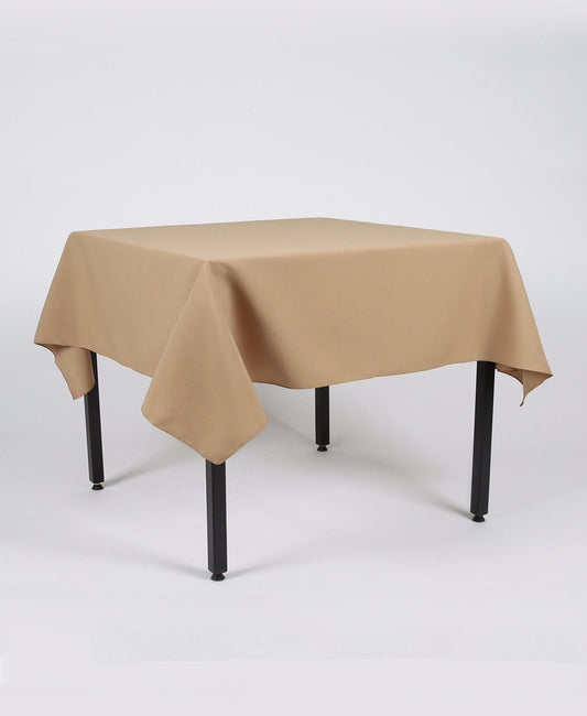 Camel Plain Rectangle Tablecloth - Extra Wide