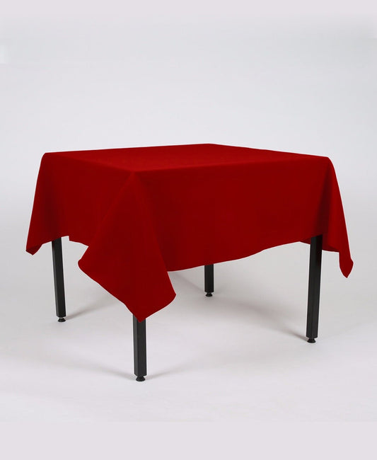 Cherry Red Plain Rectangle Tablecloth - Extra Wide