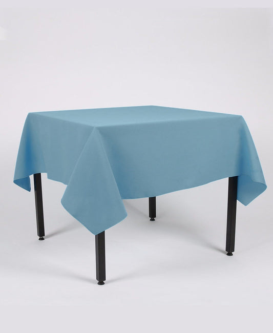 Dusky Blue Plain Rectangle Tablecloth - Extra Wide