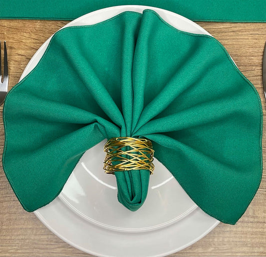 Emerald Green Plain Fabric Napkin