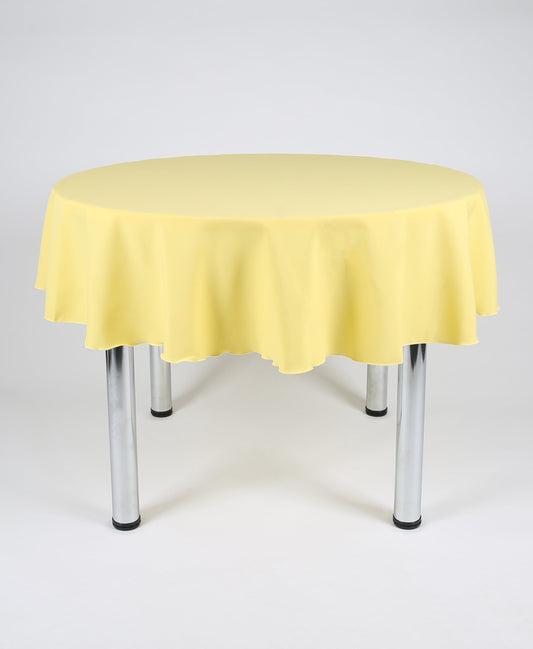 Lemon Plain Round Tablecloth