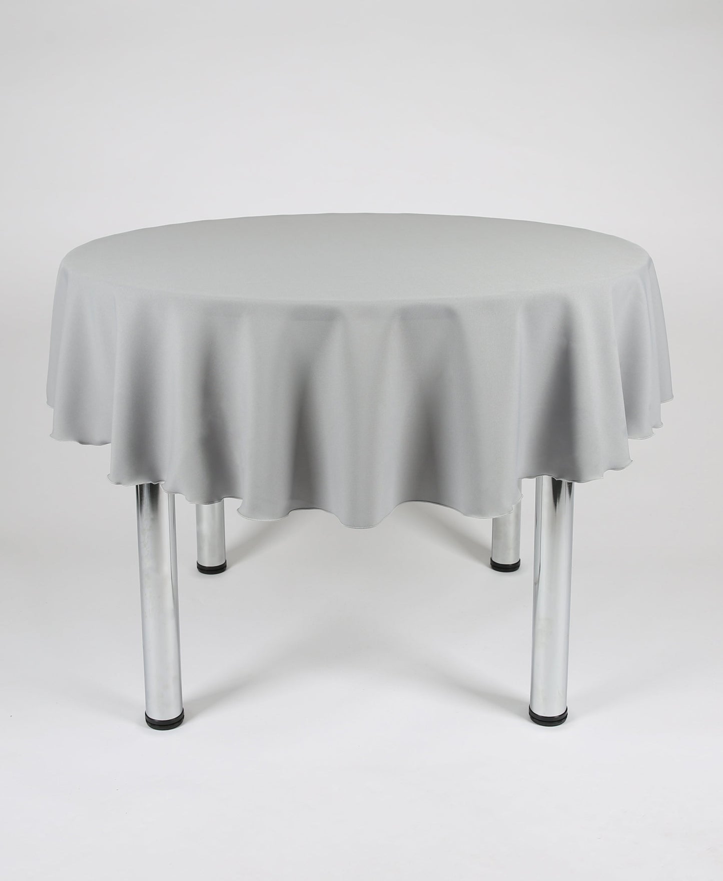 Light Grey Plain Round Tablecloth