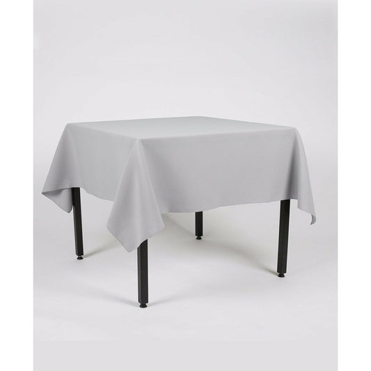 Silver Light Grey Plain Rectangle Tablecloth