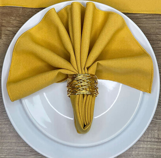 Mustard Plain Fabric Napkin