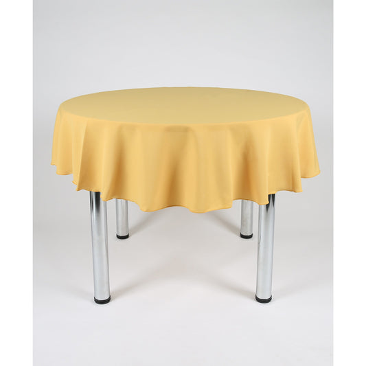 Mustard Plain Round Tablecloth - Extra Wide