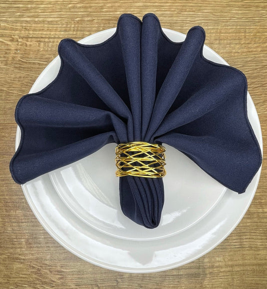 Navy Blue Plain Fabric Napkin