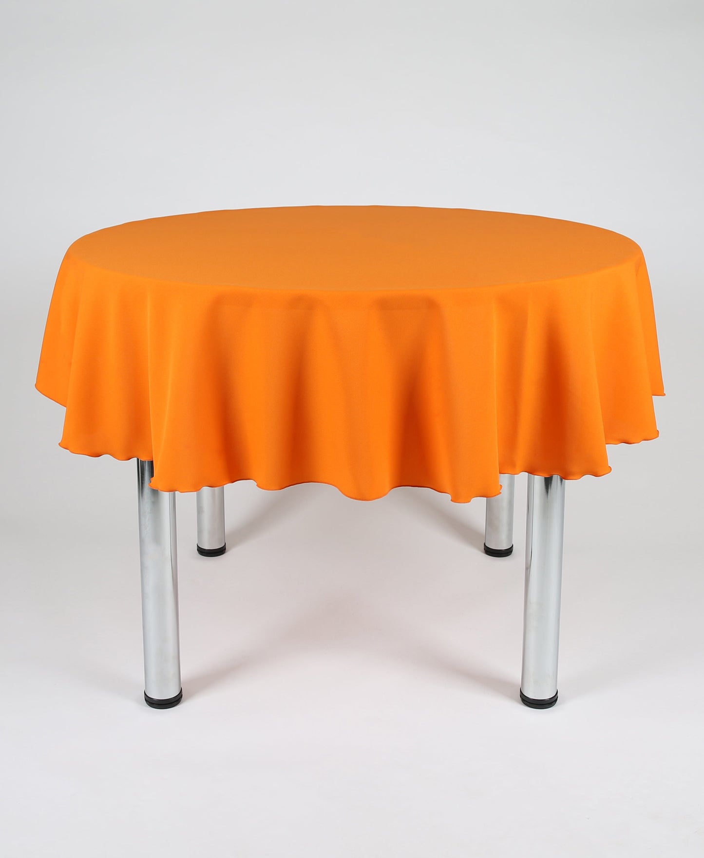 Orange Plain Round Tablecloth