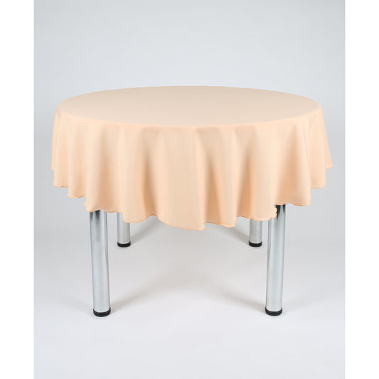 Peach Plain Round Tablecloth - Extra Wide Suitable for weddings, parties, christenings