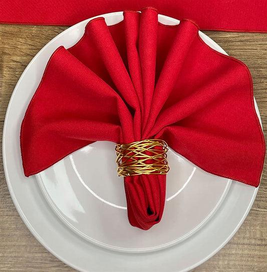 Red Plain Fabric Napkin