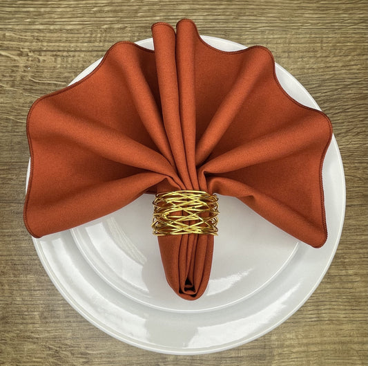 Rust Plain Fabric Napkin