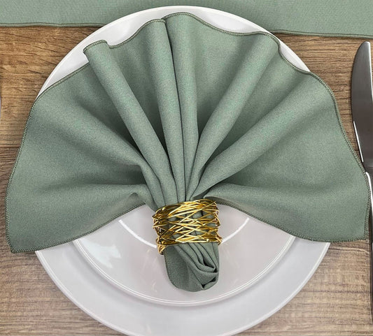 Sage Green Plain Fabric Napkin