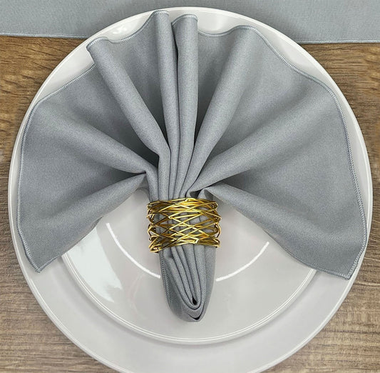 Silver Plain Fabric Napkin