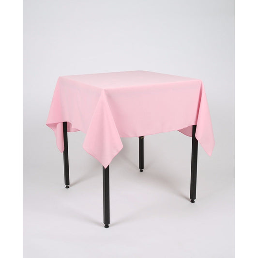 Baby Pink Plain Square Tablecloth - Extra Wide