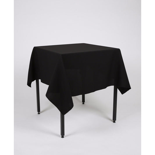 Black Plain Square Tablecloth- Extra Wide