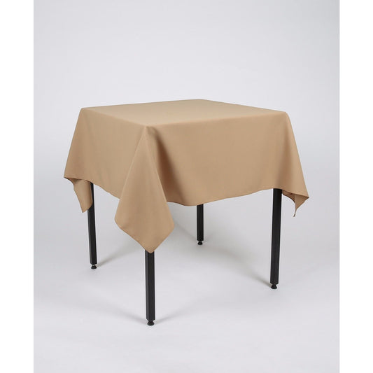 Camel Plain Square Tablecloth - Extra Wide