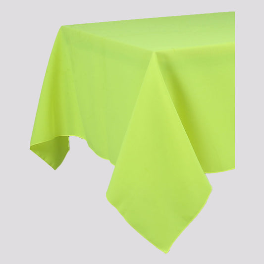 Lime Green Plain Rectangle Tablecloth - Pub Style Tables