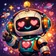 Vibrant, playful cartoon animal avatar with exaggerated features, ideal for a friendly profile picture.